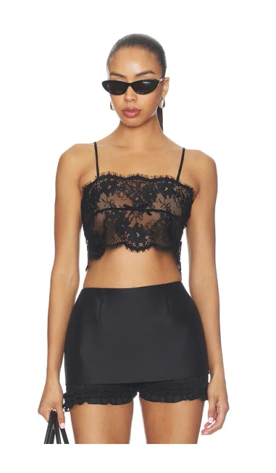 Nonchalant Label Clarissa Crop Cami In Black