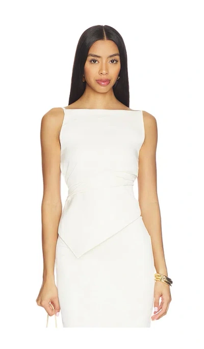 Nonchalant Label Elvina Top In White