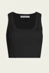 NONCHALANT LABEL EVE CROP TOP IN BLACK