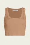Nonchalant Label Eve Crop Top In Sand