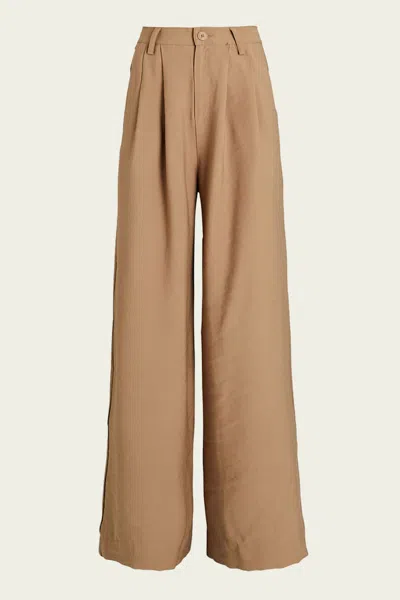 Nonchalant Label Fabi Wide-leg Pant In Camel In Brown