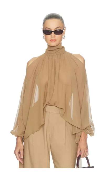 Nonchalant Label Juno Blouse In Brown