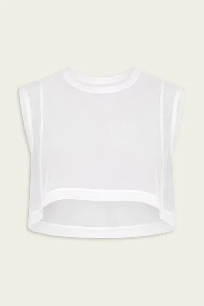 Nonchalant Label Kara Crop Top In Ivory In White