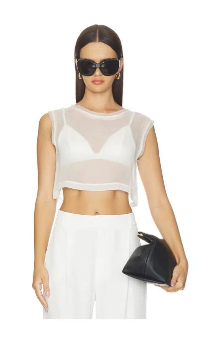 Nonchalant Label Kara Crop Top In White