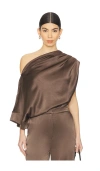Nonchalant Label Kenzie Top In Chocolate In Chocolate