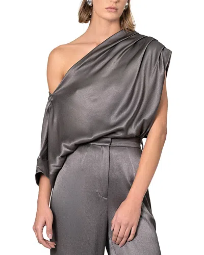 Nonchalant Label Kenzie Top In Gray