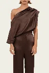 Nonchalant Label Kenzie Top In Chocolate