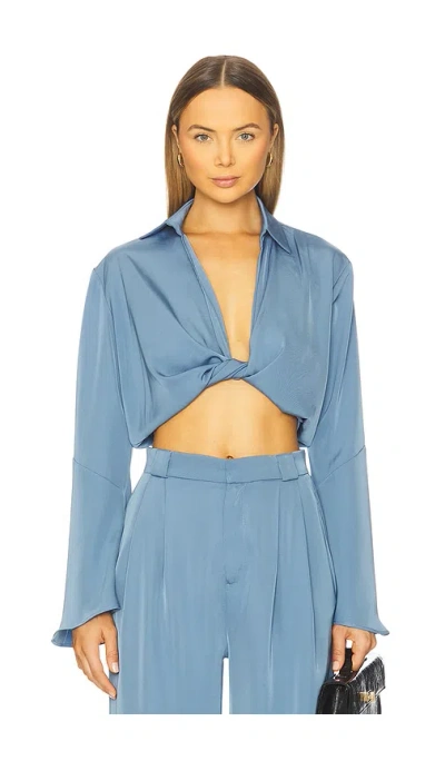 Nonchalant Label Lucia Top In Blue