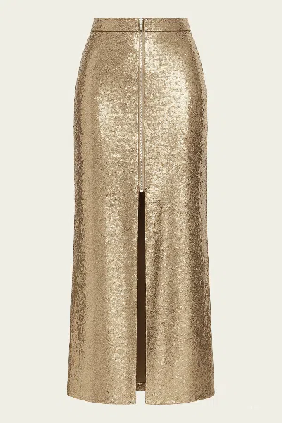 Nonchalant Label Margaux Sequin Skirt In Bronze In Gold