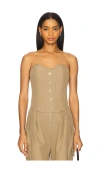 Nonchalant Label Maya Bustier In Taupe