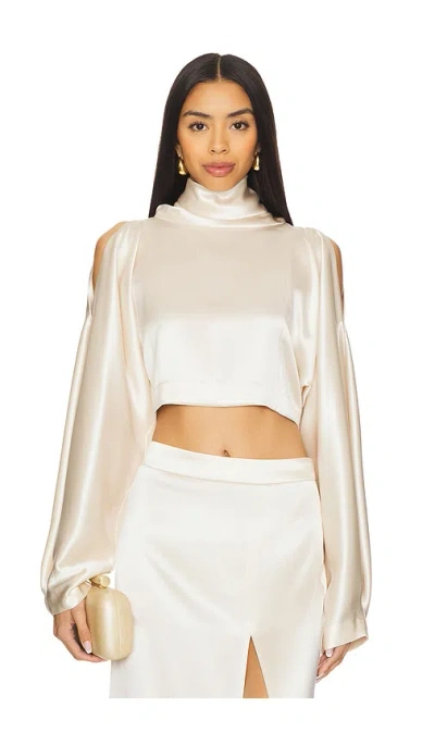 Nonchalant Label Melanie Crop Top In 香槟酒色