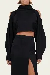 Nonchalant Label Melanie Crop Top In Black