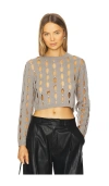 Nonchalant Label Nils Cropped Sweater In Gray
