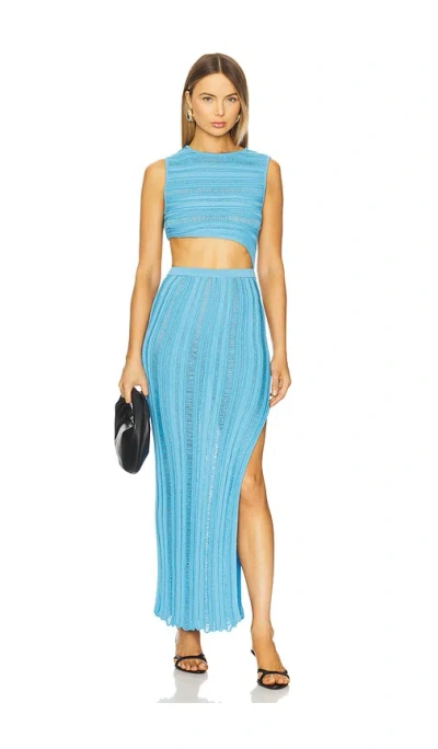 Nonchalant Label Oriana Dress In Blue