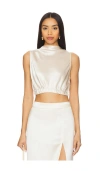 Nonchalant Label Reese Crop Top In 香槟酒色