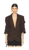 Nonchalant Label Roma Blazer In Chocolate