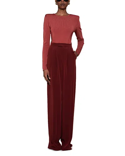 Nonchalant Label Santana Wide Leg Pants In Rust