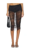 Nonchalant Label Stella Midi Skirt In Black