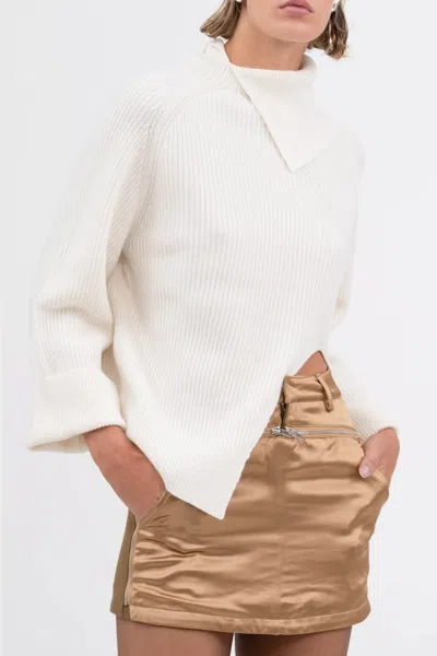 Nonchalant Label Tatum Skirt In Bronze In White
