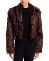Nonchalant Label Uma Faux Fur Jacket In Brown