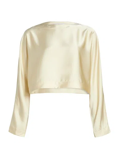 Nonchalant Label Women's Cristiana Satin Top In Yellow