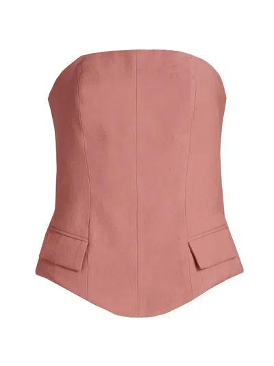 Nonchalant Label Women's Georgia Tailored Strapless Top In Purple