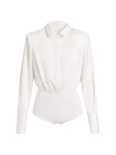 Nonchalant Label Women's Larissa Blouson Shirt Bodysuit In Ivory