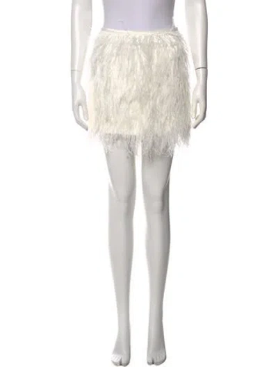 Pre-owned Nonchalant Lace Pattern Mini Skirt In White