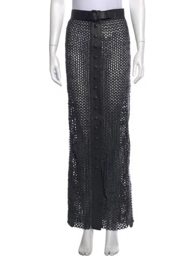 Pre-owned Nonchalant Leather Long Skirt In Multi