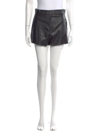 Pre-owned Nonchalant Leather Mini Shorts In Black