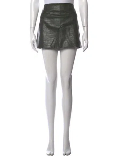 Pre-owned Nonchalant Leather Mini Skirt In Black