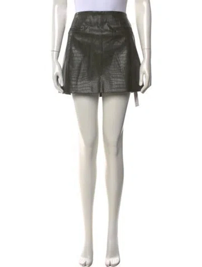 Pre-owned Nonchalant Leather Mini Skirt In Green