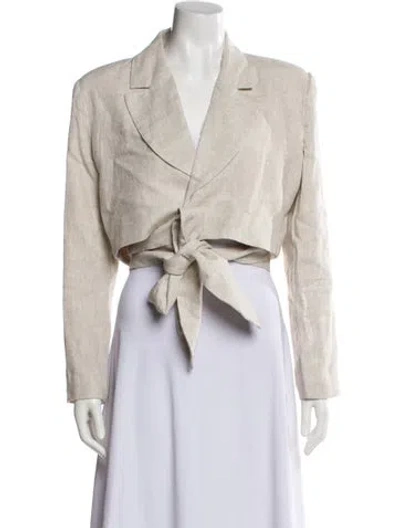 Pre-owned Nonchalant Linen Jacket In Neutral
