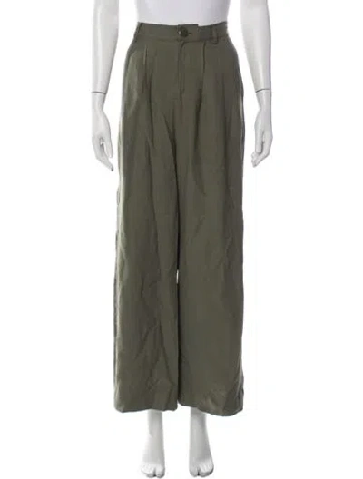 Pre-owned Nonchalant Linen Wide Leg Pants In Grey