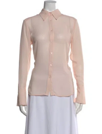 Pre-owned Nonchalant Long Sleeve Blouse In Pink