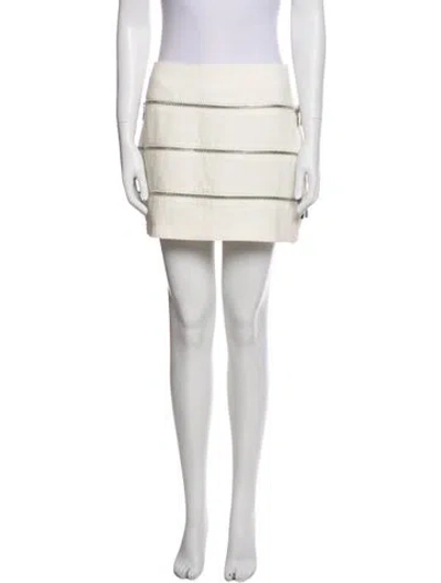 Pre-owned Nonchalant Mini Skirt In White