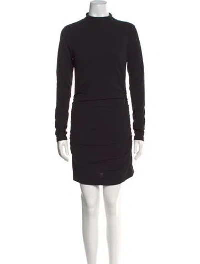Pre-owned Nonchalant Mock Neck Mini Dress W/ Tags In Black