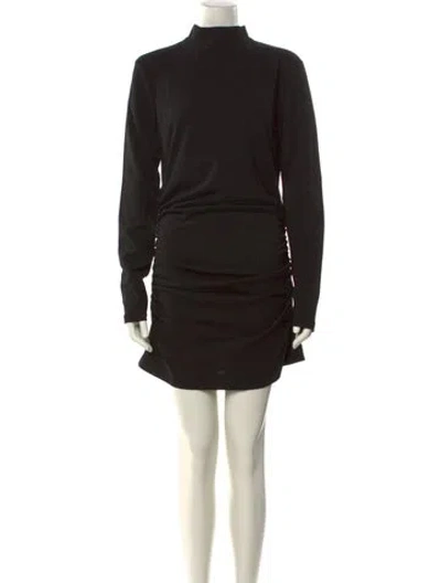 Pre-owned Nonchalant Mock Neck Mini Dress W/ Tags In Black