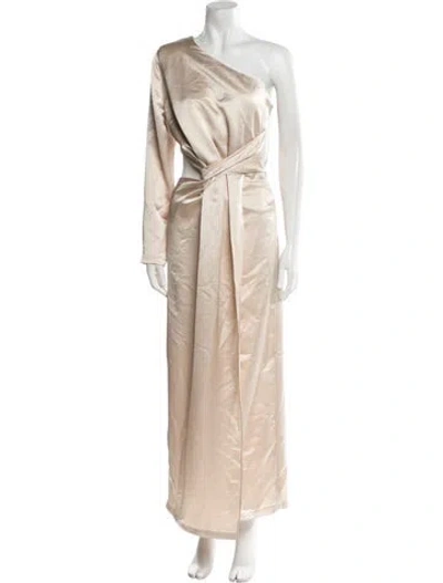Pre-owned Nonchalant One-shoulder Long Dress W/ Tags In Neutral