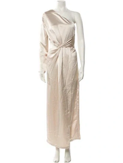 Pre-owned Nonchalant One-shoulder Long Dress W/ Tags In Neutral