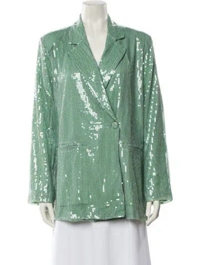 Pre-owned Nonchalant Patterned Blazer W/ Tags In Green