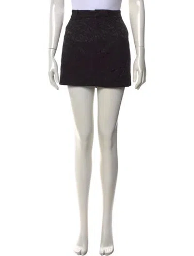 Pre-owned Nonchalant Patterned Mini Skirt In Black