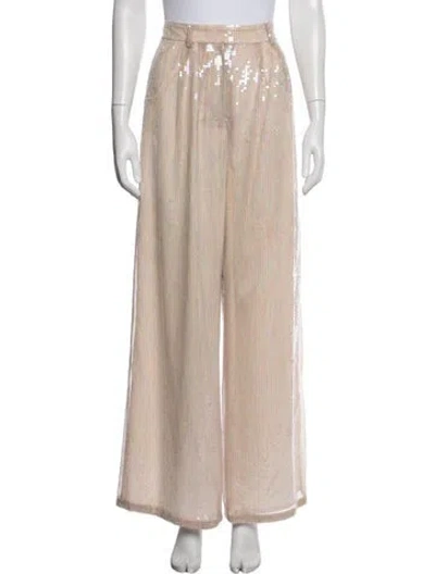 Pre-owned Nonchalant Patterned Wide Leg Pants