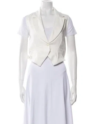 Pre-owned Nonchalant Printed Vest In White