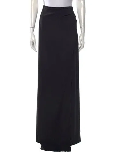 Pre-owned Nonchalant Ruffle Embellishment Long Skirt In Black