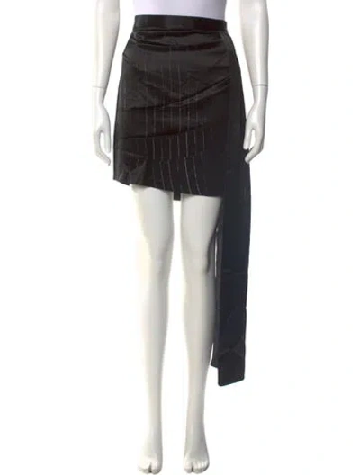 Pre-owned Nonchalant Ruffle Embellishment Mini Skirt W/ Tags In Black/metallic