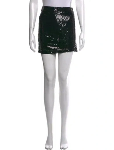 Pre-owned Nonchalant Sequin Embellishments Mini Skirt In Black