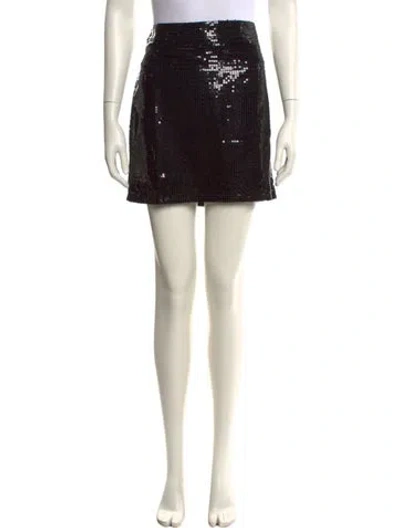 Pre-owned Nonchalant Sequin Embellishments Mini Skirt W/ Tags In Black