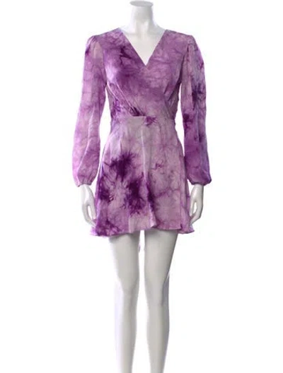 Pre-owned Nonchalant Silk Mini Dress In Purple
