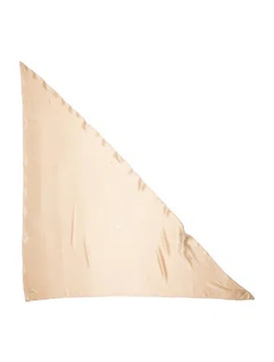 Pre-owned Nonchalant Silk Scarf W/ Tags In Neutrals